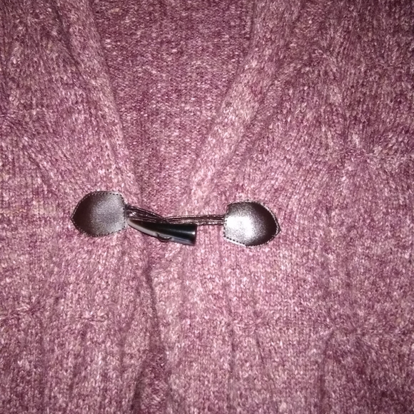 Maroon Cardigan Sweater. Size L - Picture 3 of 5